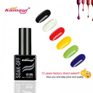 Kamayi China Valmistaja 72 Colors LED-luonnollista geelilakkaa liota geelivärin Private Label UV-kynsigeelilakkaa